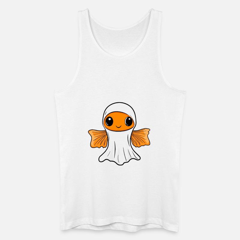 Goldfische Halloween Comic Geist - Männer Bio Tank Top - Weiß
