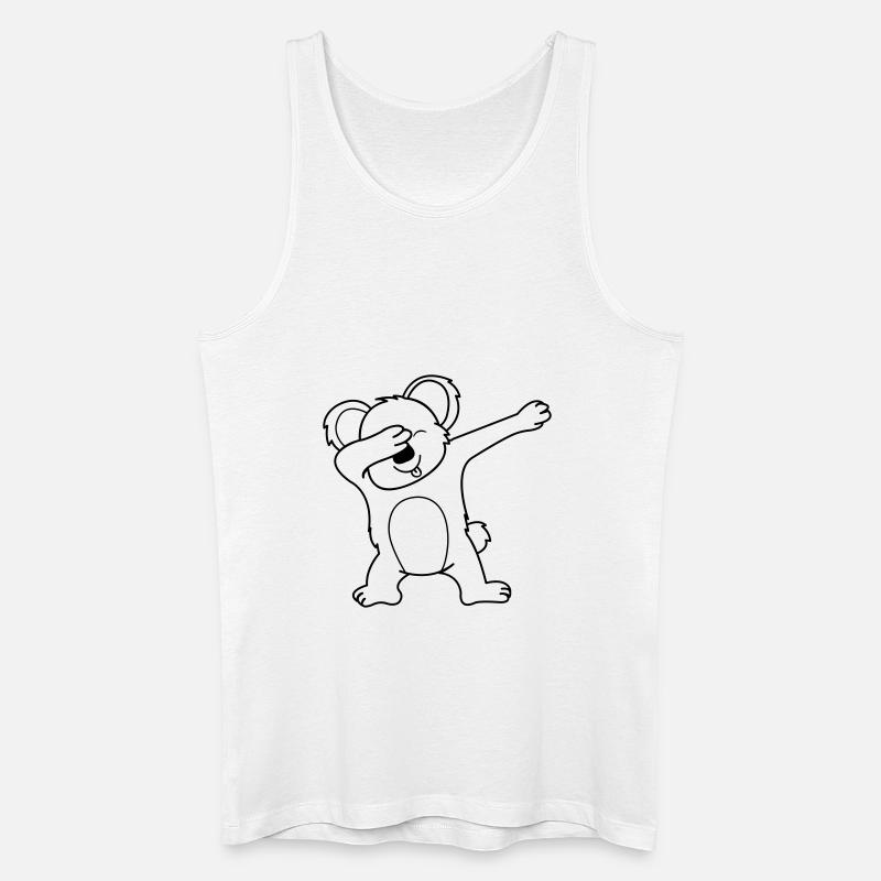 Koala Dabbing 01 - Männer Bio Tank Top - Weiß