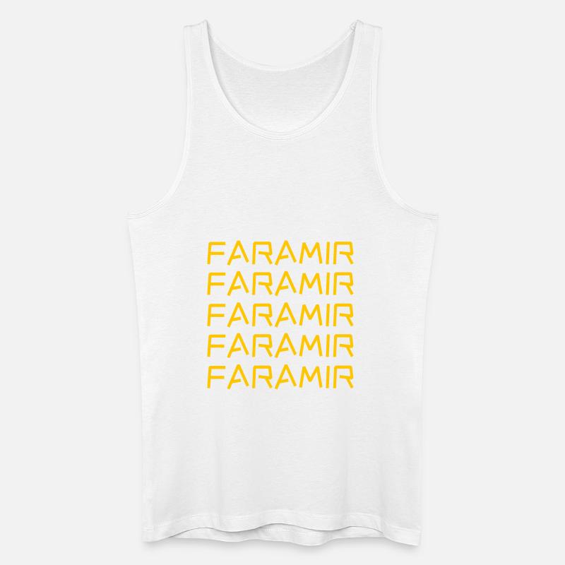 Vorname Faramir - Männer Bio Tank Top - Weiß