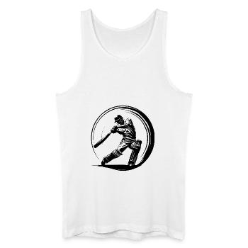 Cricket Man - Men’s Organic Tank Top - white - Front