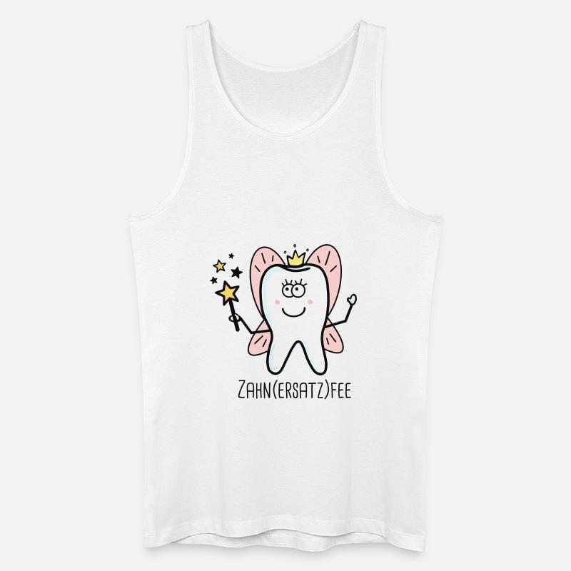 Zahn(Ersatz)Fee - Männer Bio Tank Top - Weiß