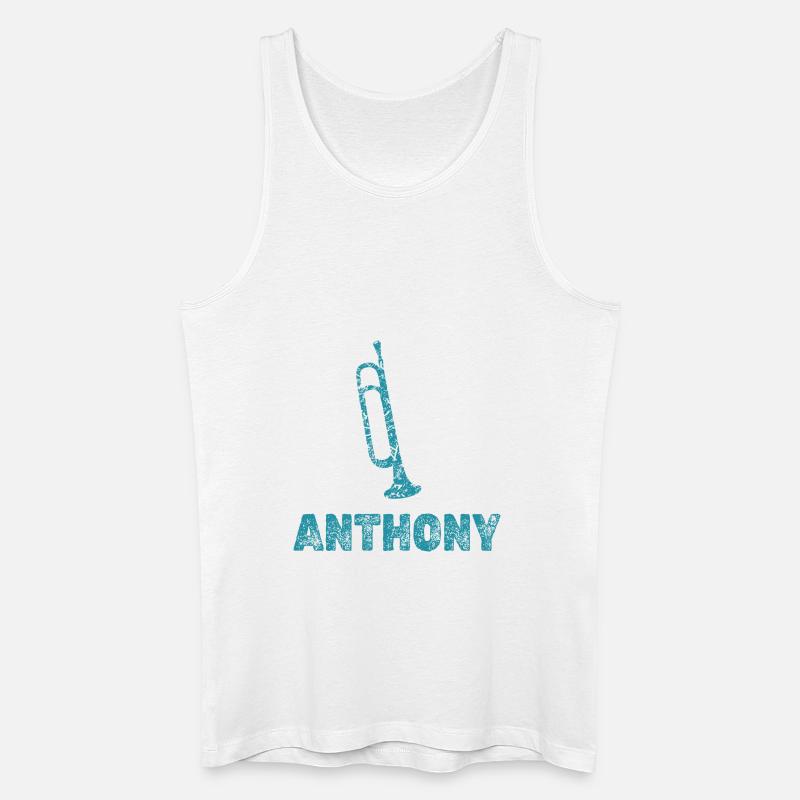 Blasmusik Anthony - Männer Bio Tank Top - Weiß
