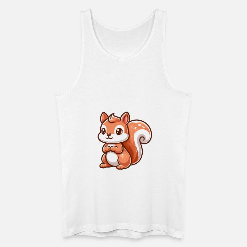 Niedliches kleines Eichhörnchen - Männer Bio Tank Top - Weiß
