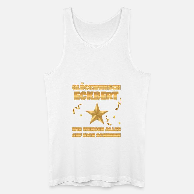 Eckbert als Kollegin - Männer Bio Tank Top - Weiß
