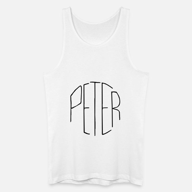 Peter - Männer Bio Tank Top - Weiß