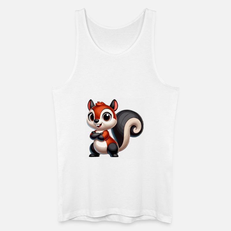 Eichhörnchen-Schwarzschwanz - Männer Bio Tank Top - Weiß