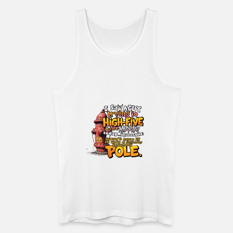 High Five an einem Hydranten - Männer Bio Tank Top - Weiß
