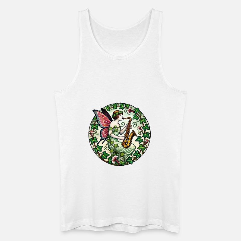 Saxophon Fee - Männer Bio Tank Top - Weiß