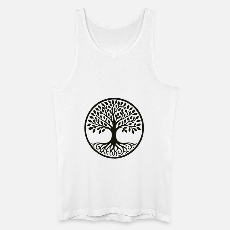 baum des lebens - Männer Bio Tank Top - Weiß