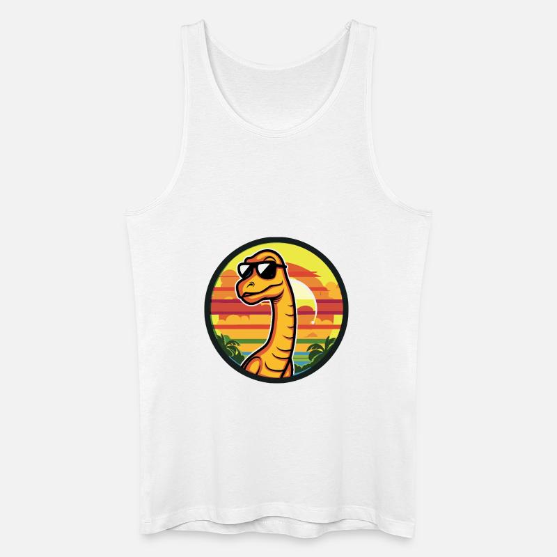 Dinosaurier brontosaurus Comic - Männer Bio Tank Top - Weiß