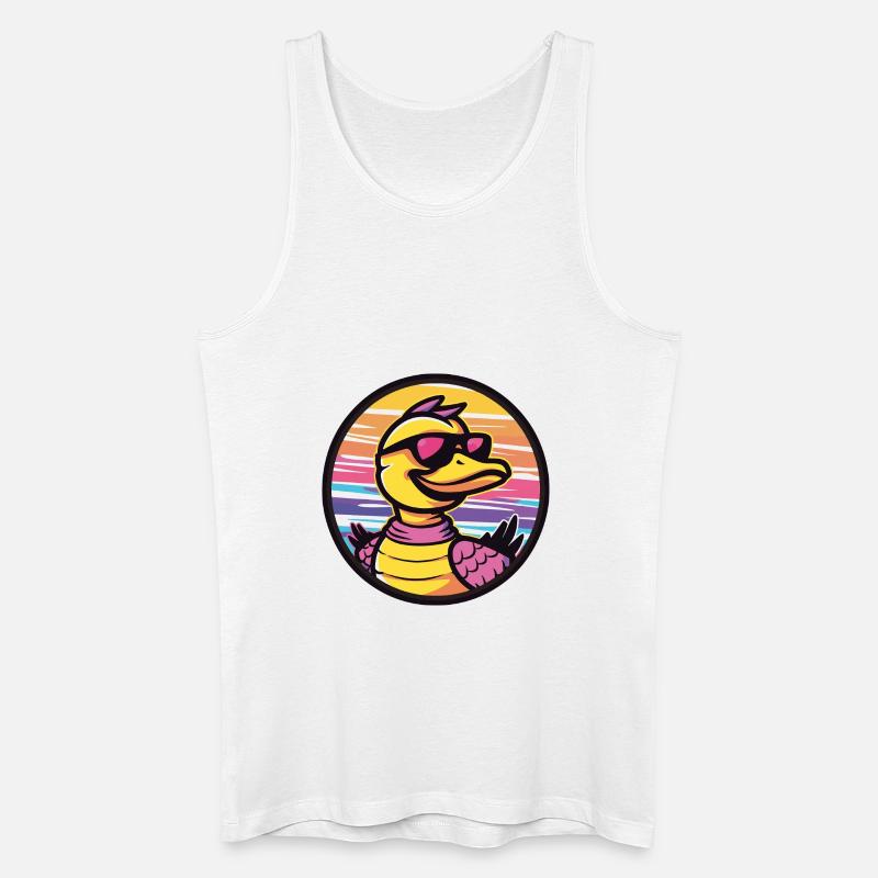 Ente Cool Comic - Männer Bio Tank Top - Weiß