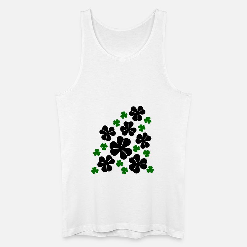Kleeblätter - Männer Bio Tank Top - Weiß