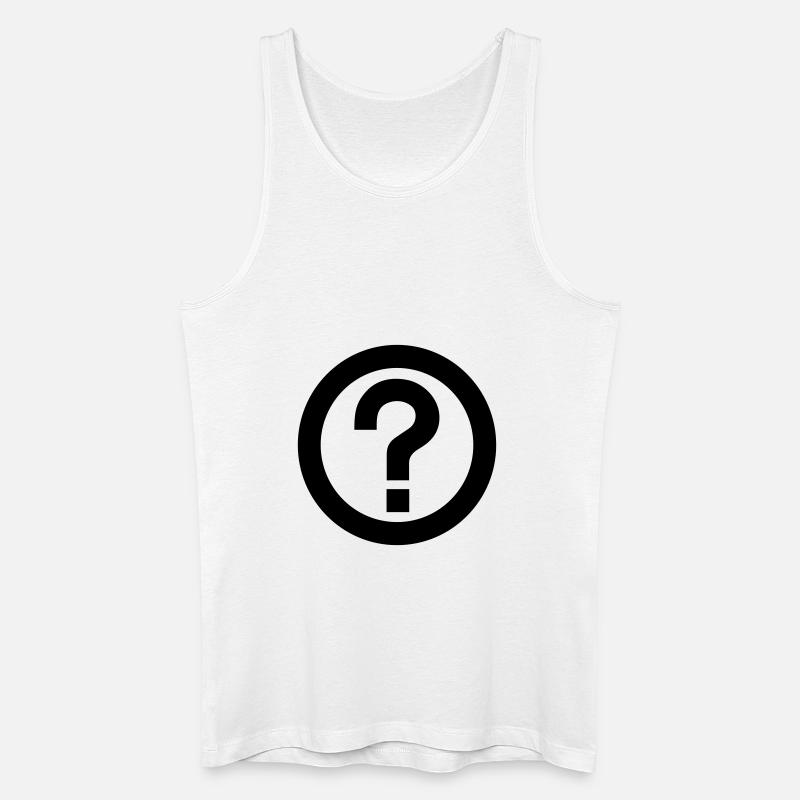 Fragezeichen - Symbol - Männer Bio Tank Top - Weiß