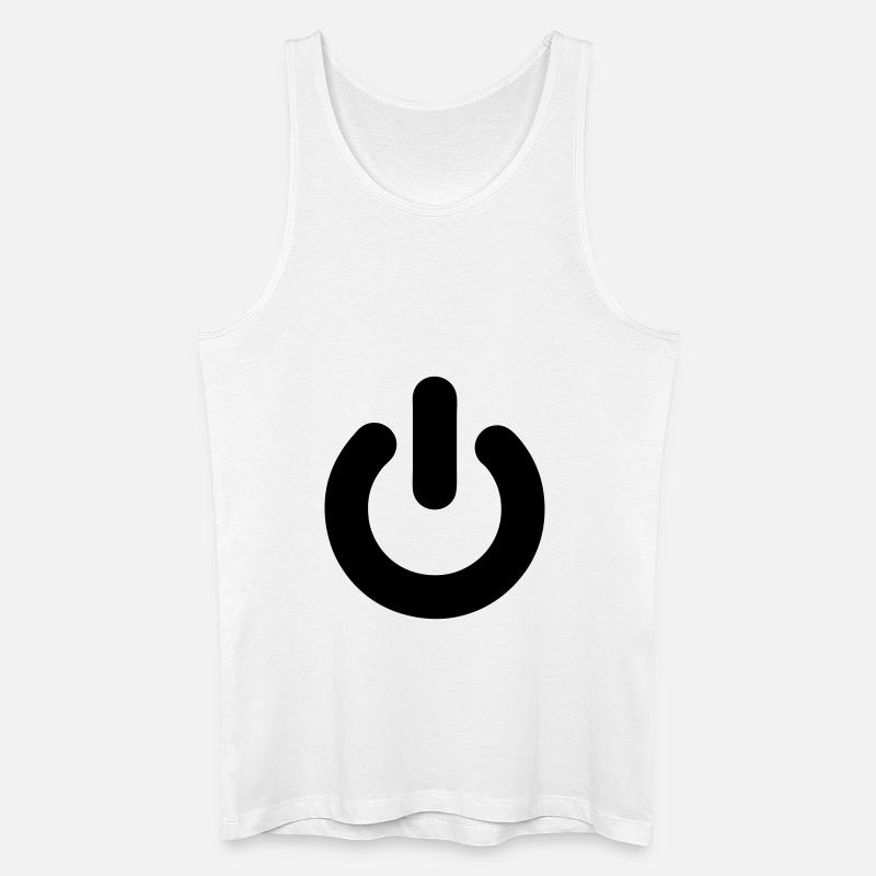 Schalter - Männer Bio Tank Top - Weiß