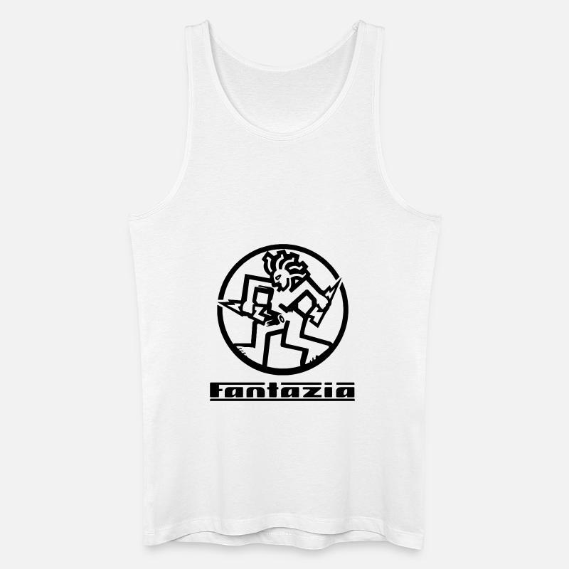 Fantazia Rund - Männer Bio Tank Top - Weiß