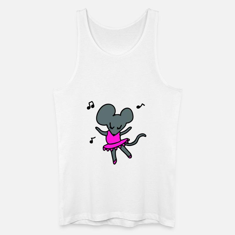 Balett Maus 3 - Männer Bio Tank Top - Weiß