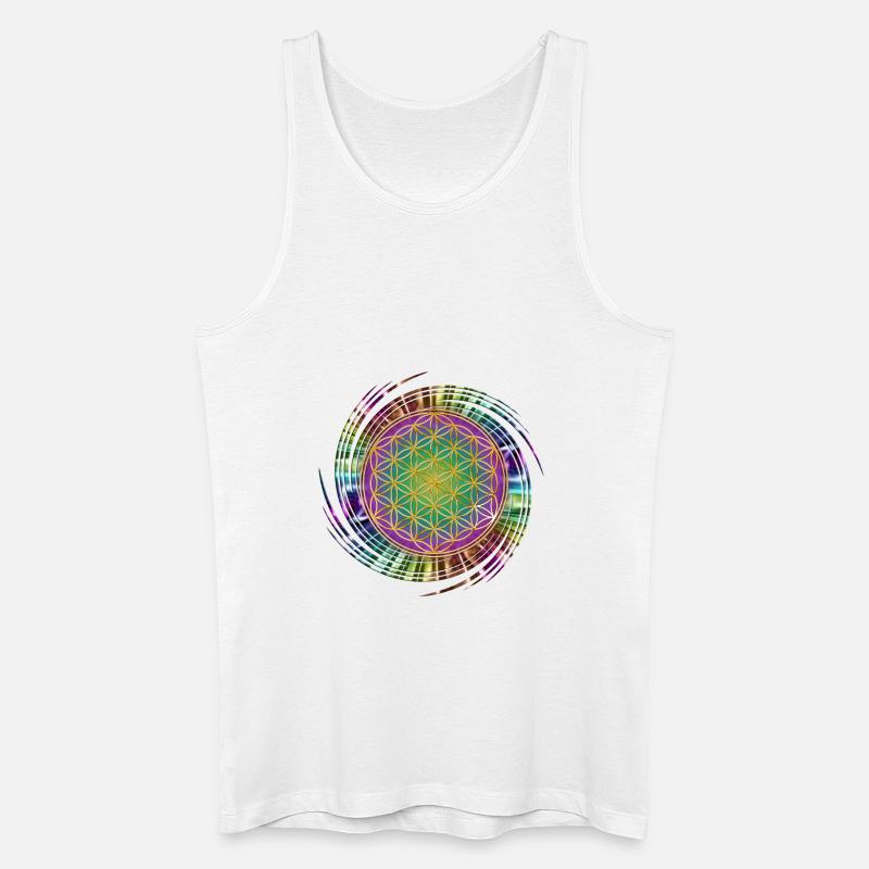 Blume des Lebens - Spirale - Männer Bio Tank Top - Weiß