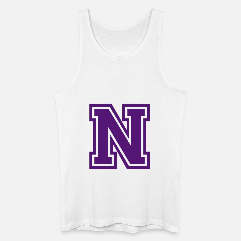 Buchstabe N - Männer Bio Tank Top - Weiß