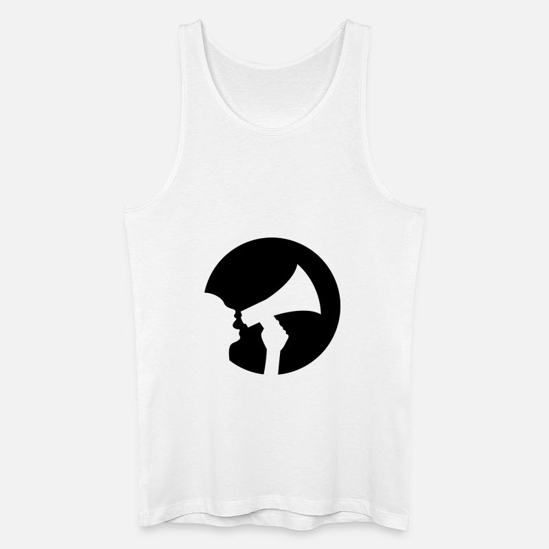 Megaphon - Männer Bio Tank Top - Weiß