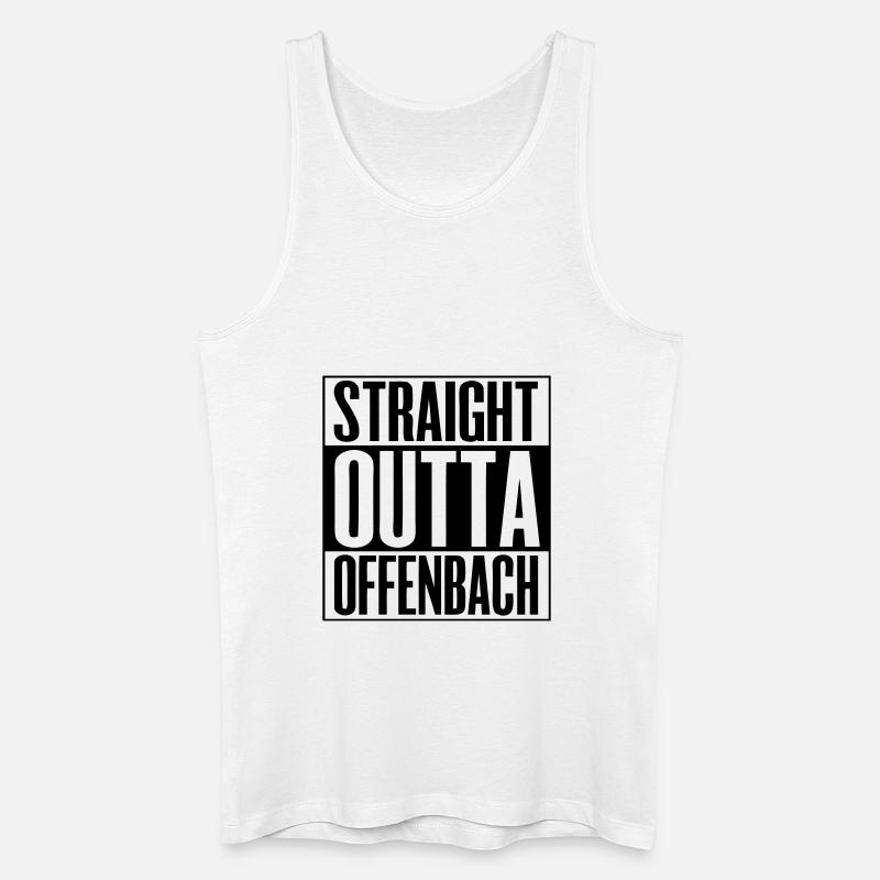 Straight outta Offenbach - Männer Bio Tank Top - Weiß