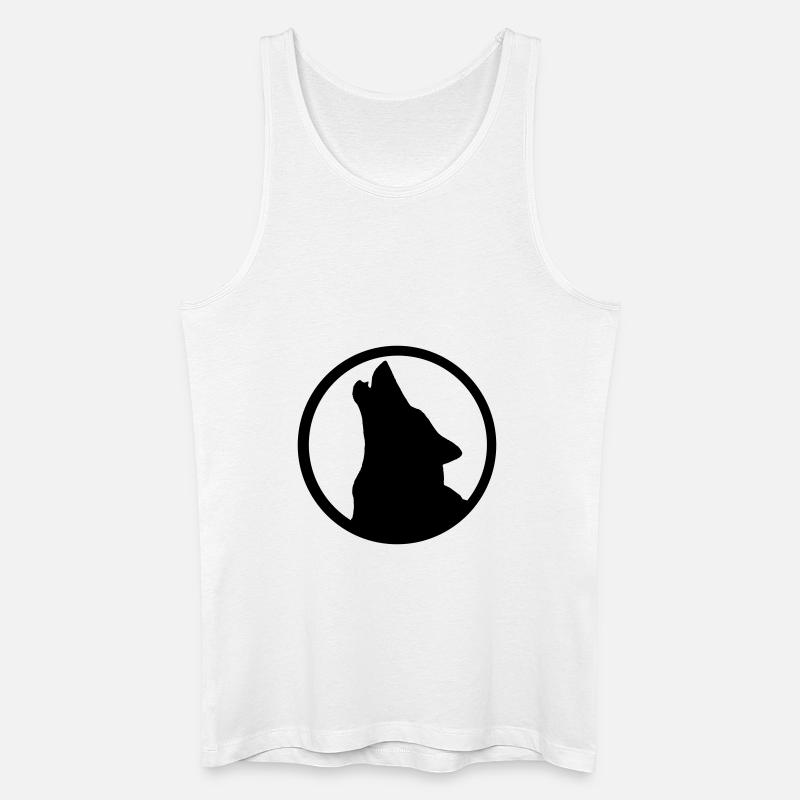 wolf_3 - Männer Bio Tank Top - Weiß