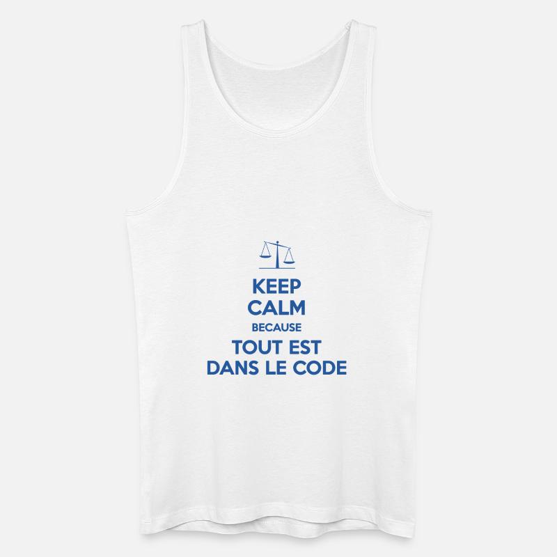 Tout est dans le code - Débardeur bio Homme - blanc