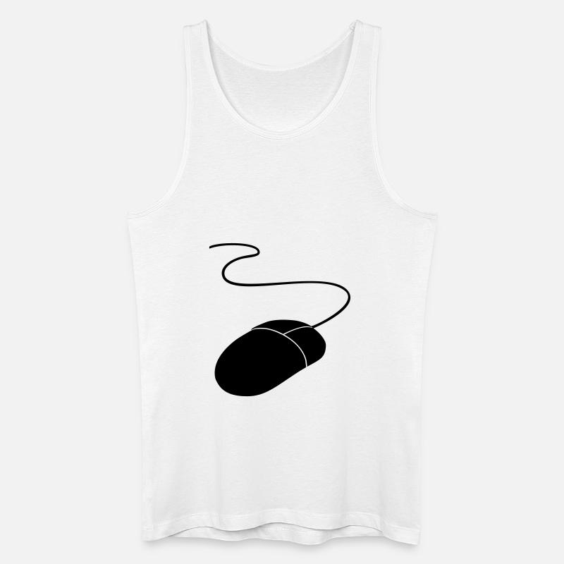 computermaus - Männer Bio Tank Top - Weiß