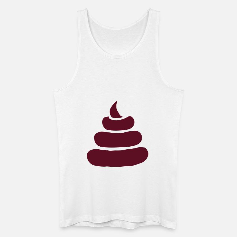 Shit, Häufchen Illustration - Männer Bio Tank Top - Weiß
