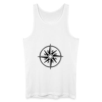Windrose 04 - Männer Bio Tank Top - Weiß - Vorne