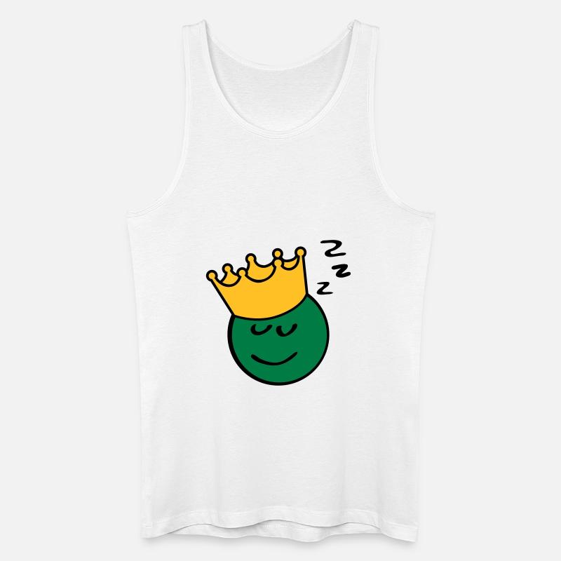 Erbsenkönig sleep - Männer Bio Tank Top - Weiß