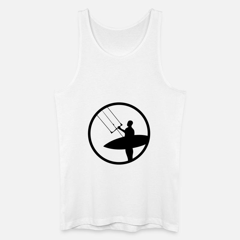 Wavekiter - Männer Bio Tank Top - Weiß