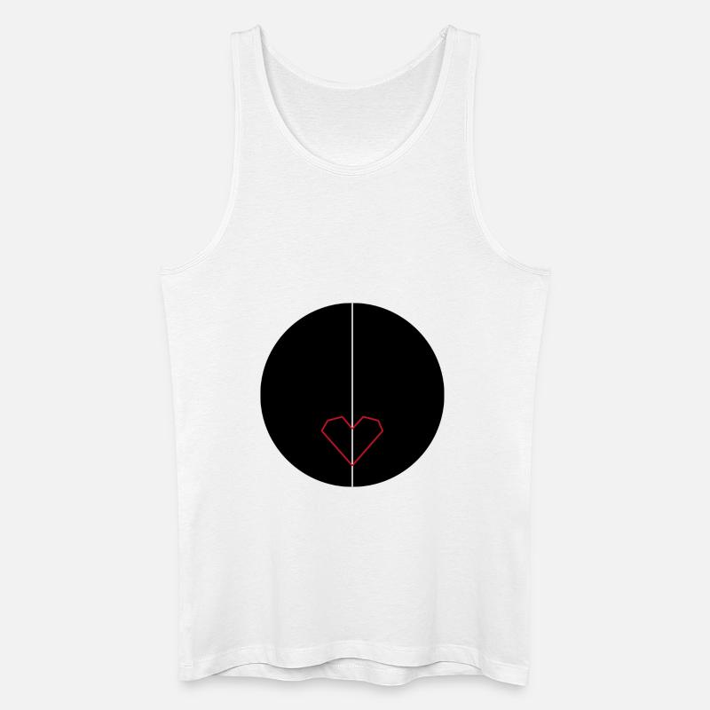 Black_heart, oder doch ein rotes ? - Männer Bio Tank Top - Weiß