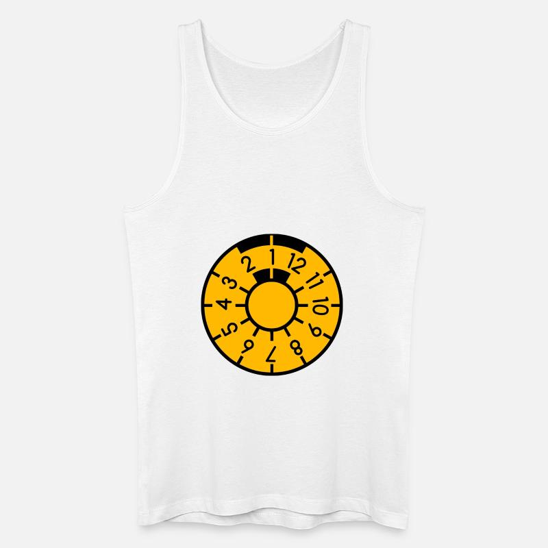 Prüfplakette KFZ - Männer Bio Tank Top - Weiß