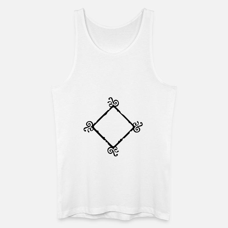 frame_vec_1 de - Männer Bio Tank Top - Weiß