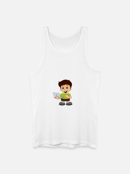Computer Nerd Internet - Männer Bio Tank Top - Weiß