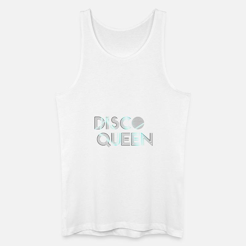 Disco Queen Neon Blue - Männer Bio Tank Top - Weiß