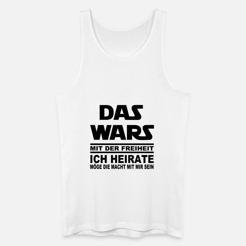 DAS WARS x HEIRATE - Männer Bio Tank Top - Weiß