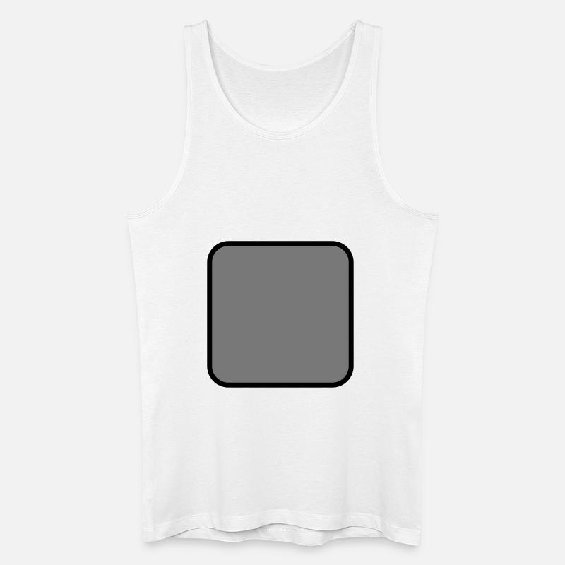 Quadrat grau gefüllt rund - Männer Bio Tank Top - Weiß