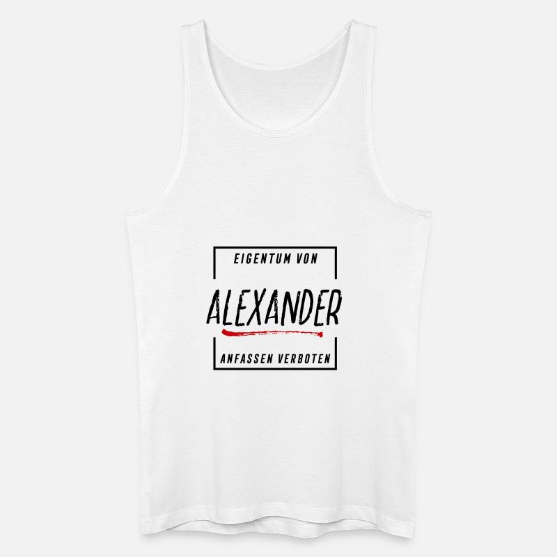 Eigentum von Alexander - Männer Bio Tank Top - Weiß