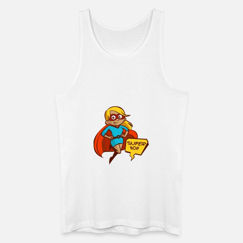 Super Mom - Männer Bio Tank Top - Weiß