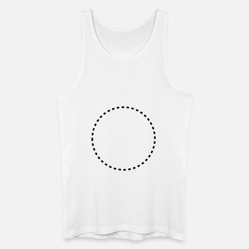 dashed_circle_1c - Männer Bio Tank Top - Weiß