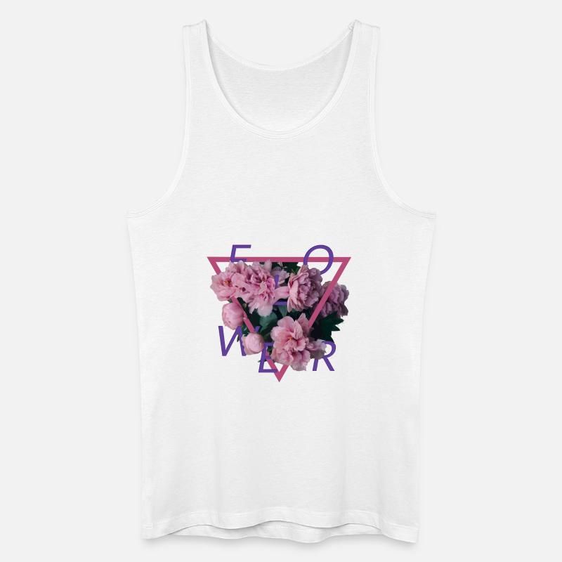 Flower Design - Männer Bio Tank Top - Weiß