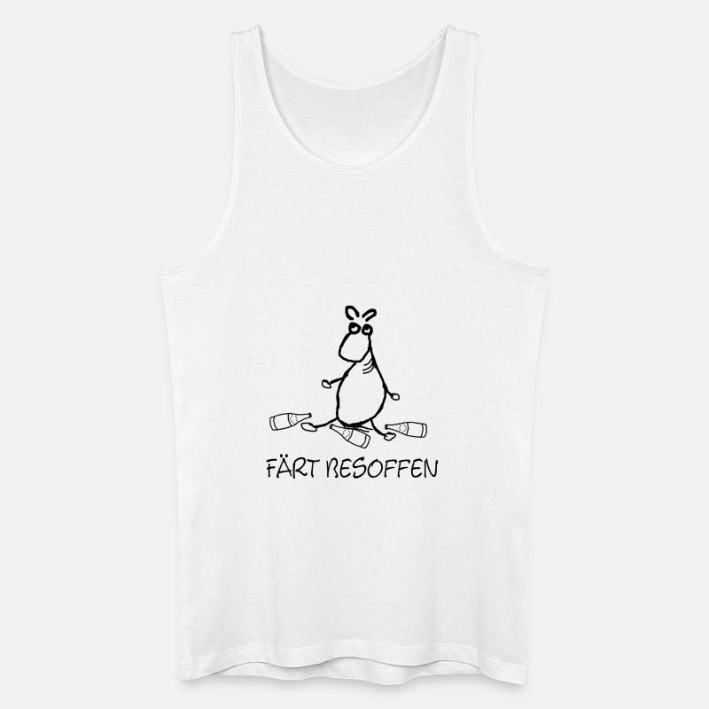faert_besoffen - Männer Bio Tank Top - Weiß