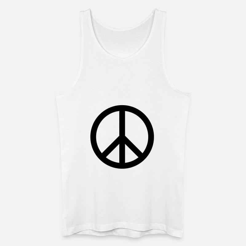 Peace-Zeichen / Peace - Männer Bio Tank Top - Weiß