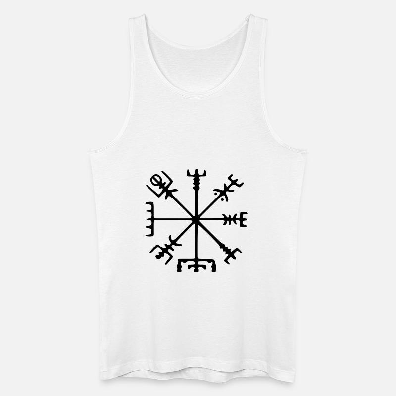 Viking compass - Männer Bio Tank Top - Weiß