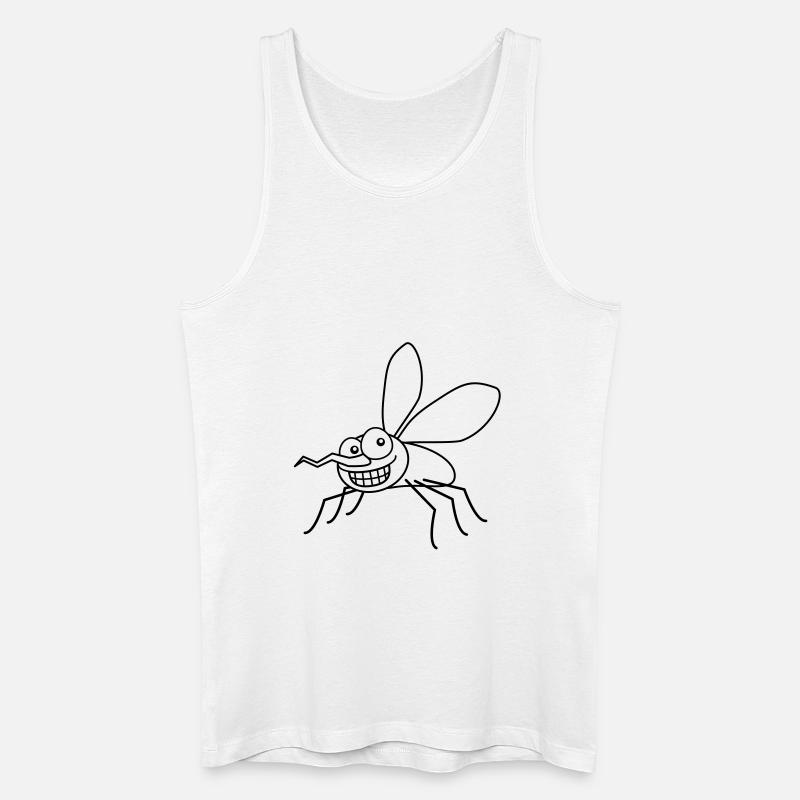 grin_mosquito_1c - Männer Bio Tank Top - Weiß