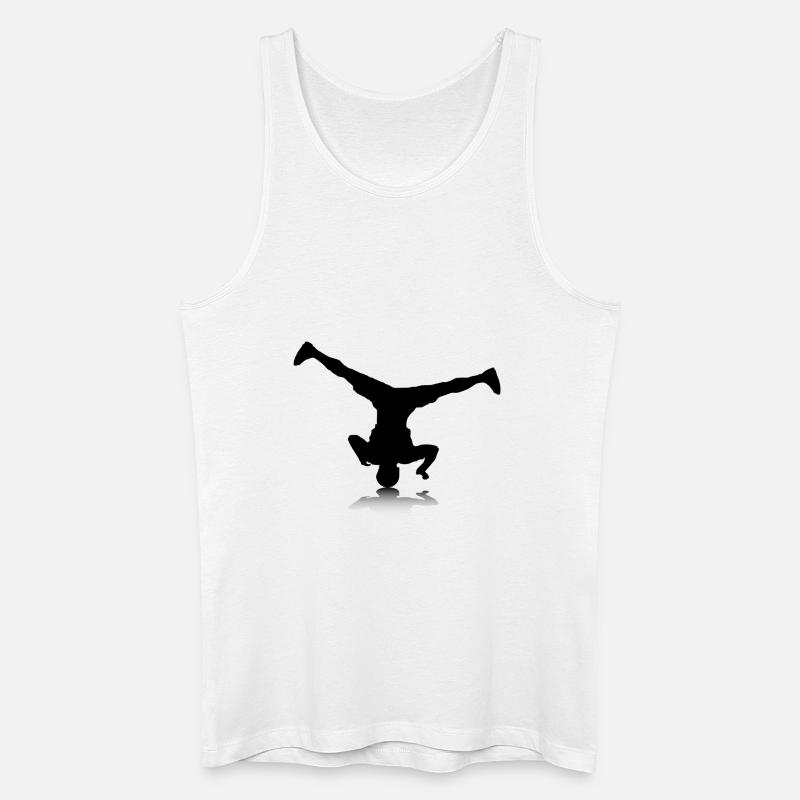 Breakdancer (spin) - Männer Bio Tank Top - Weiß
