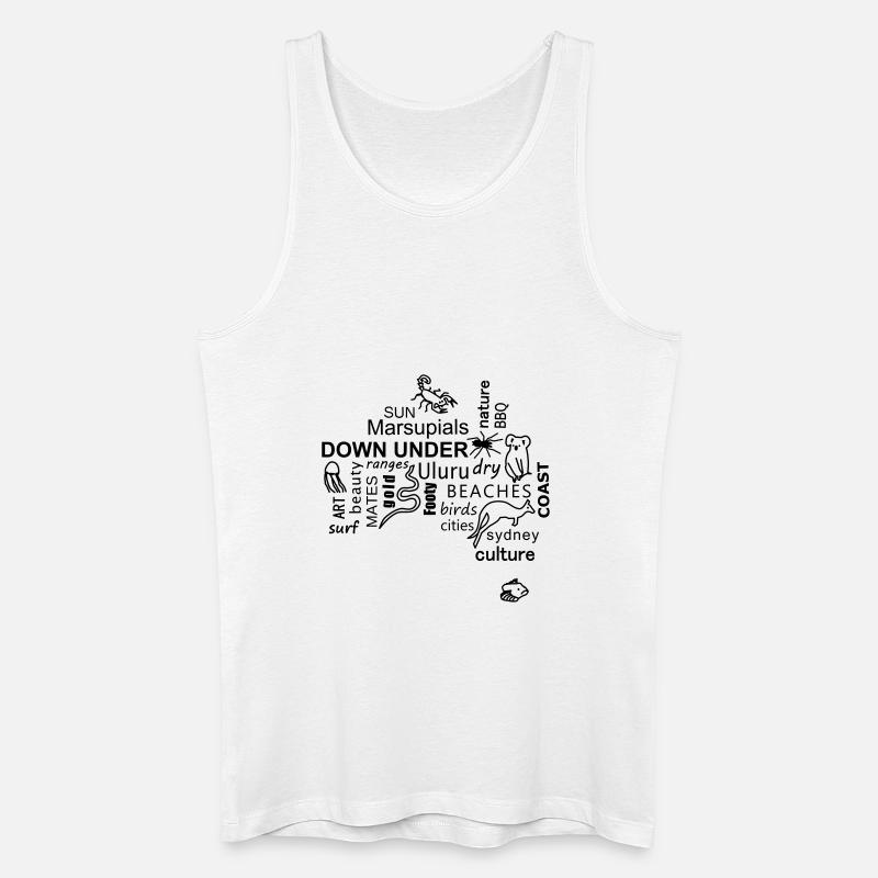 australia word cloud - Männer Bio Tank Top - Weiß