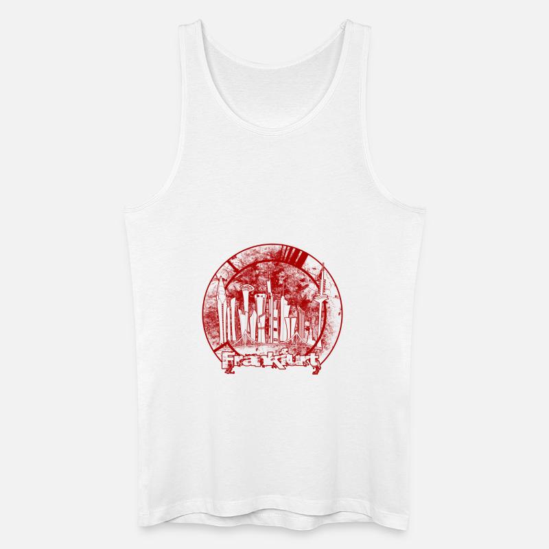 FFM Skyline R - Männer Bio Tank Top - Weiß