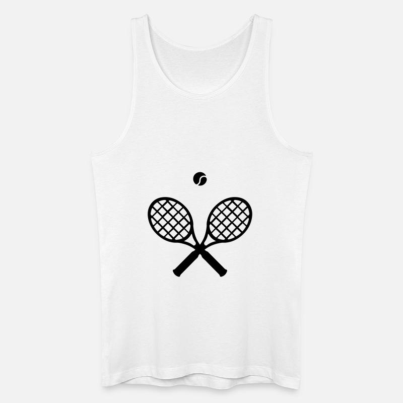 Tennis Equipment - Männer Bio Tank Top - Weiß